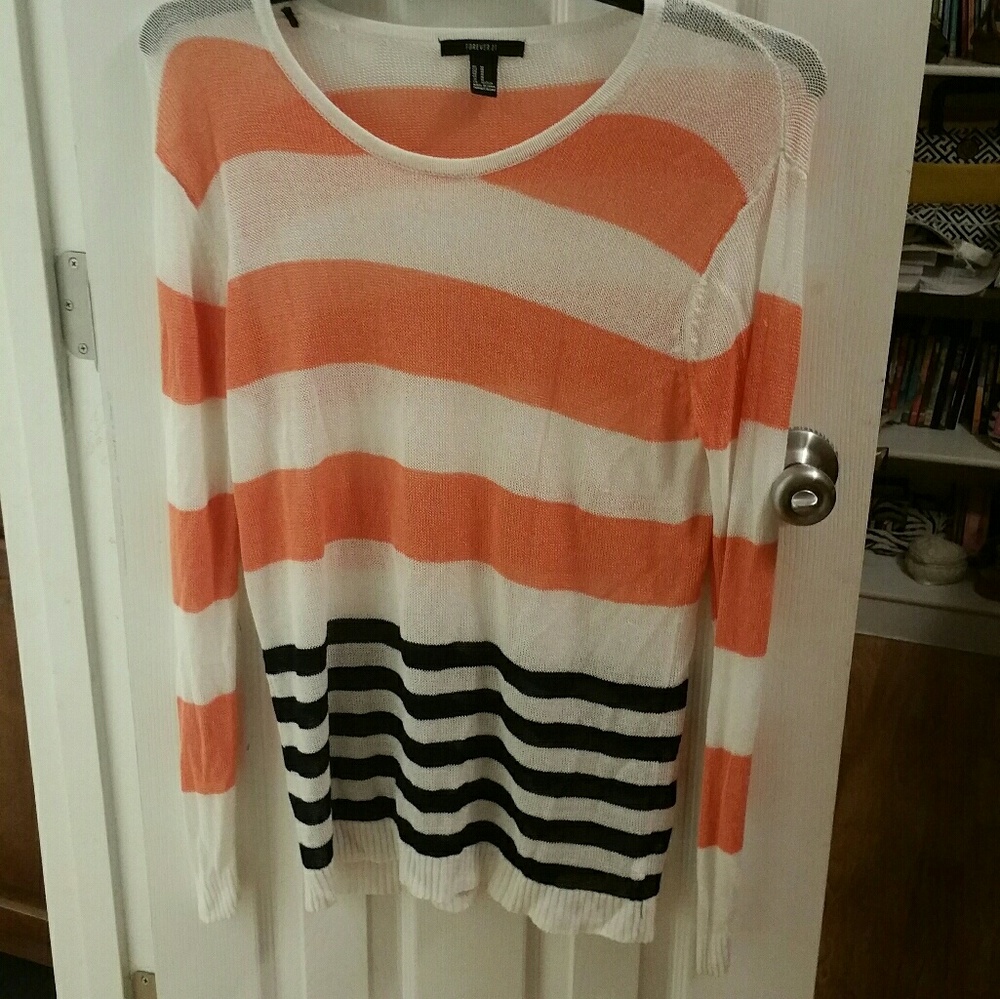 Blue and orange sweater